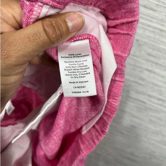 Talbots Women’s Pink 100% Linen Capri Pants / Size-6 P - Picture 10 of 10